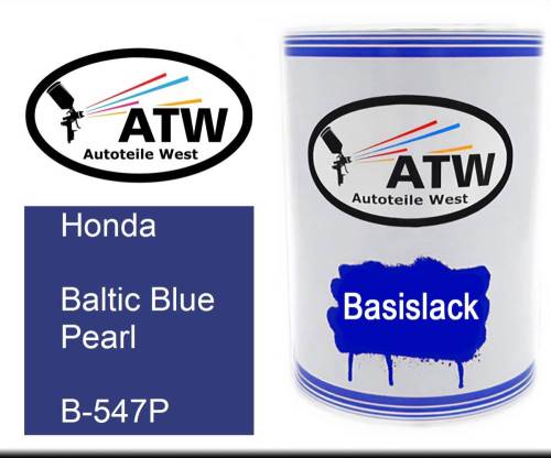 Honda, Baltic Blue Pearl, B-547P: 500ml Lackdose, von ATW Autoteile West.